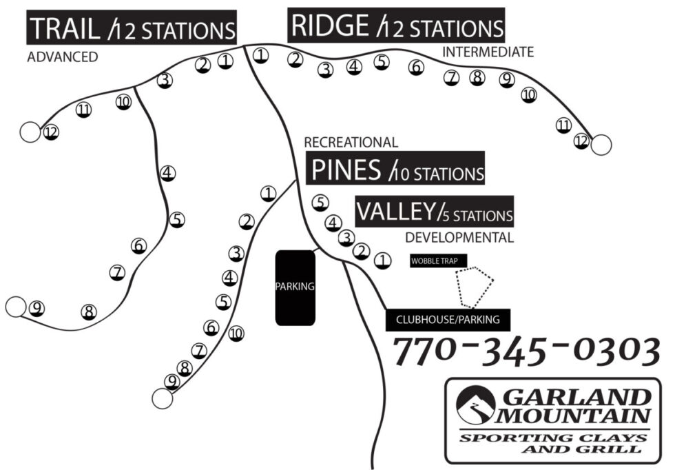 Course Map Garland Mountain Sporting Clays & Grill
